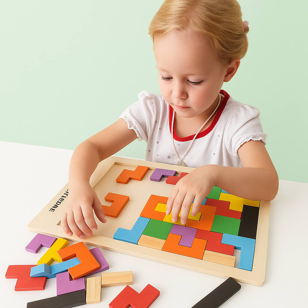Multicolor Wooden Jigsaw Blocks