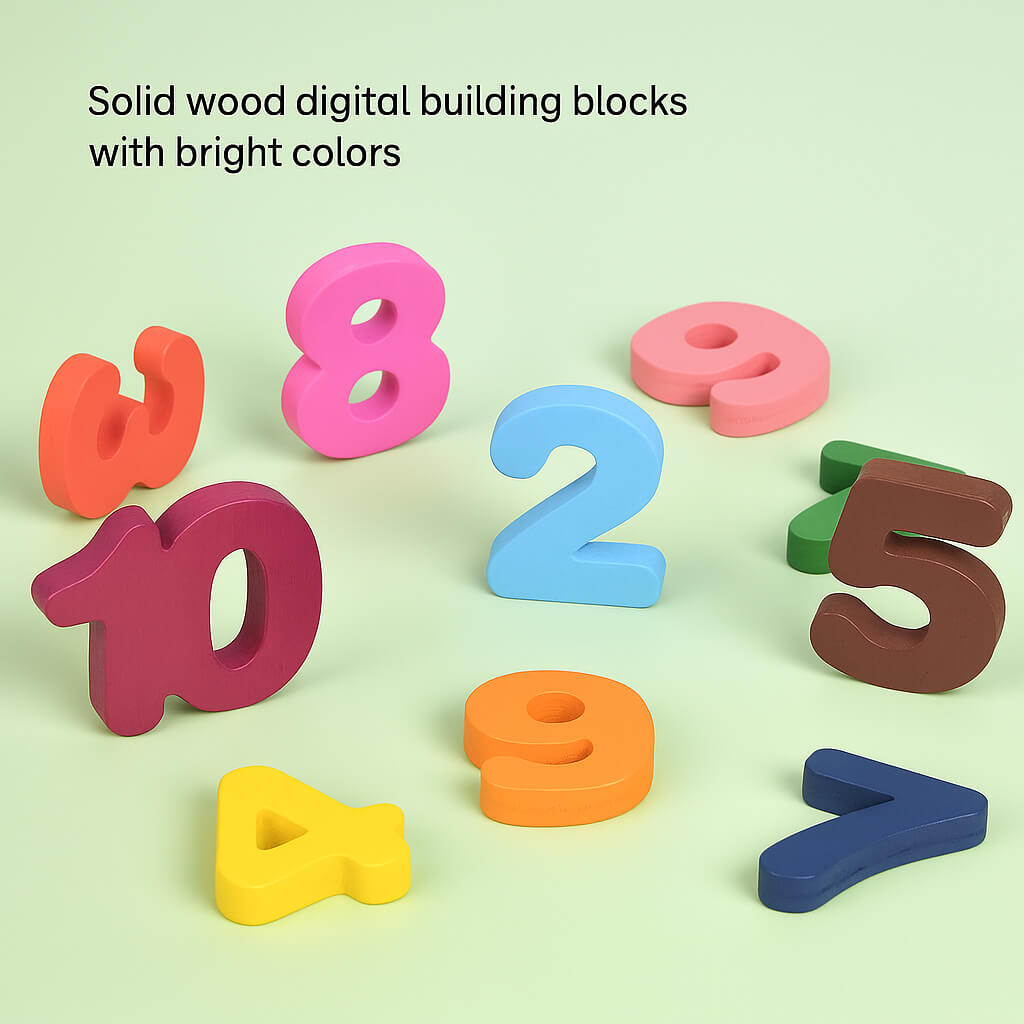 Wooden 1-10 Numbers Digital Operation Cards