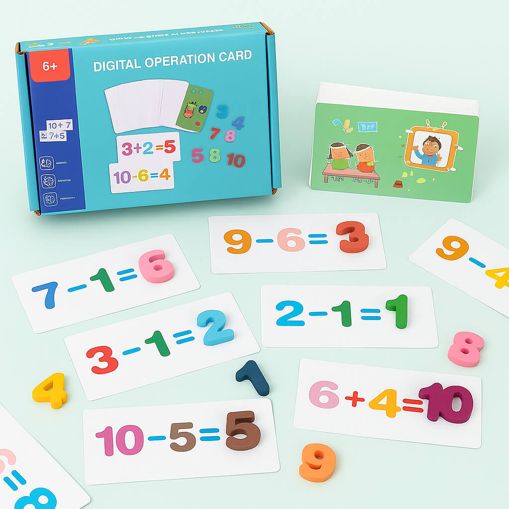 Wooden 1-10 Numbers Digital Operation Cards