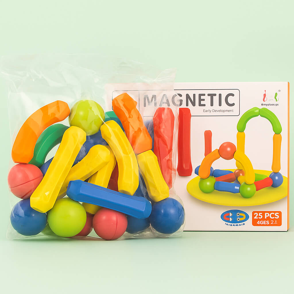 DIY Magnetic Sticks and Balls Building Set