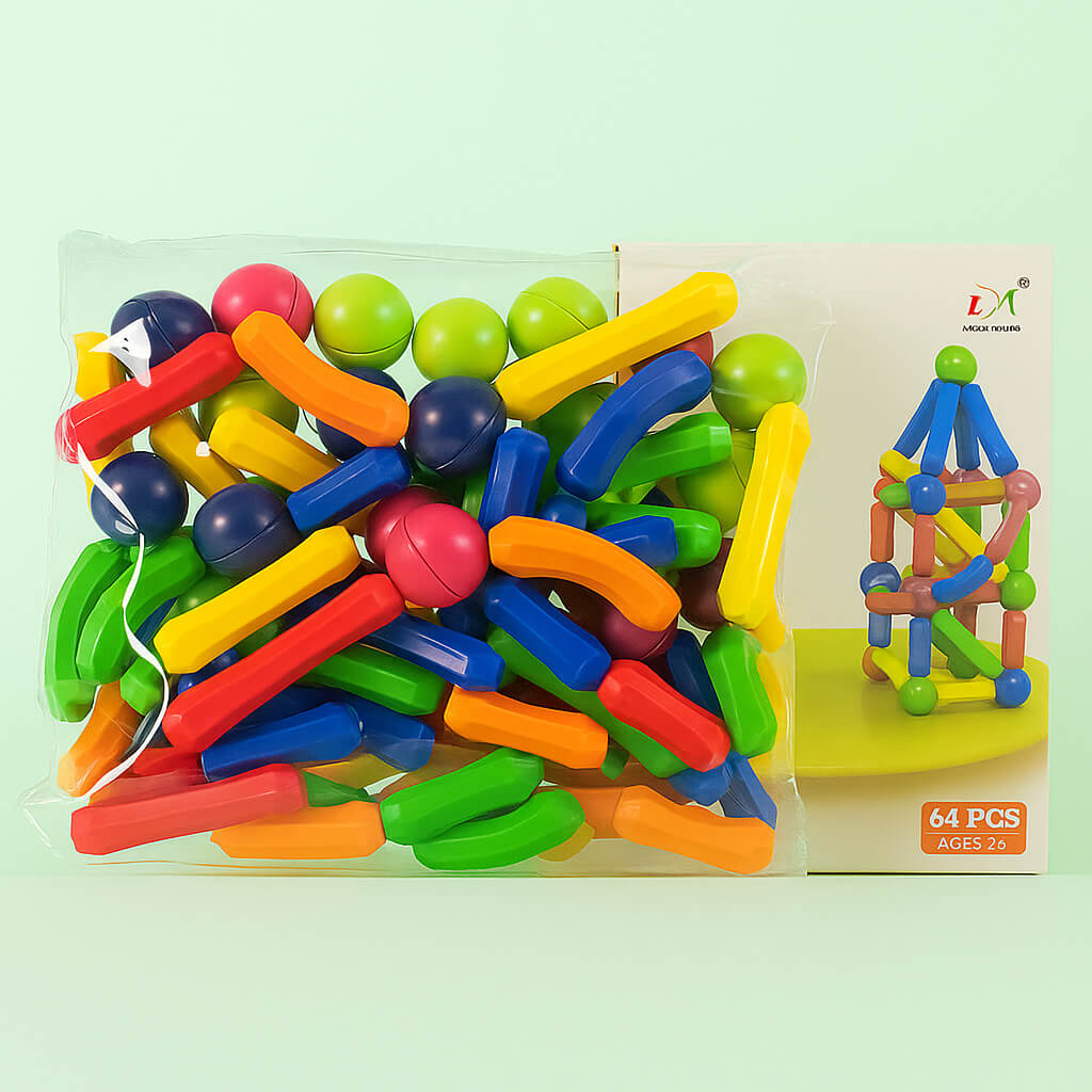 DIY Magnetic Sticks and Balls Building Set