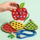 Lacing Caterpillars Eat Fruit Game