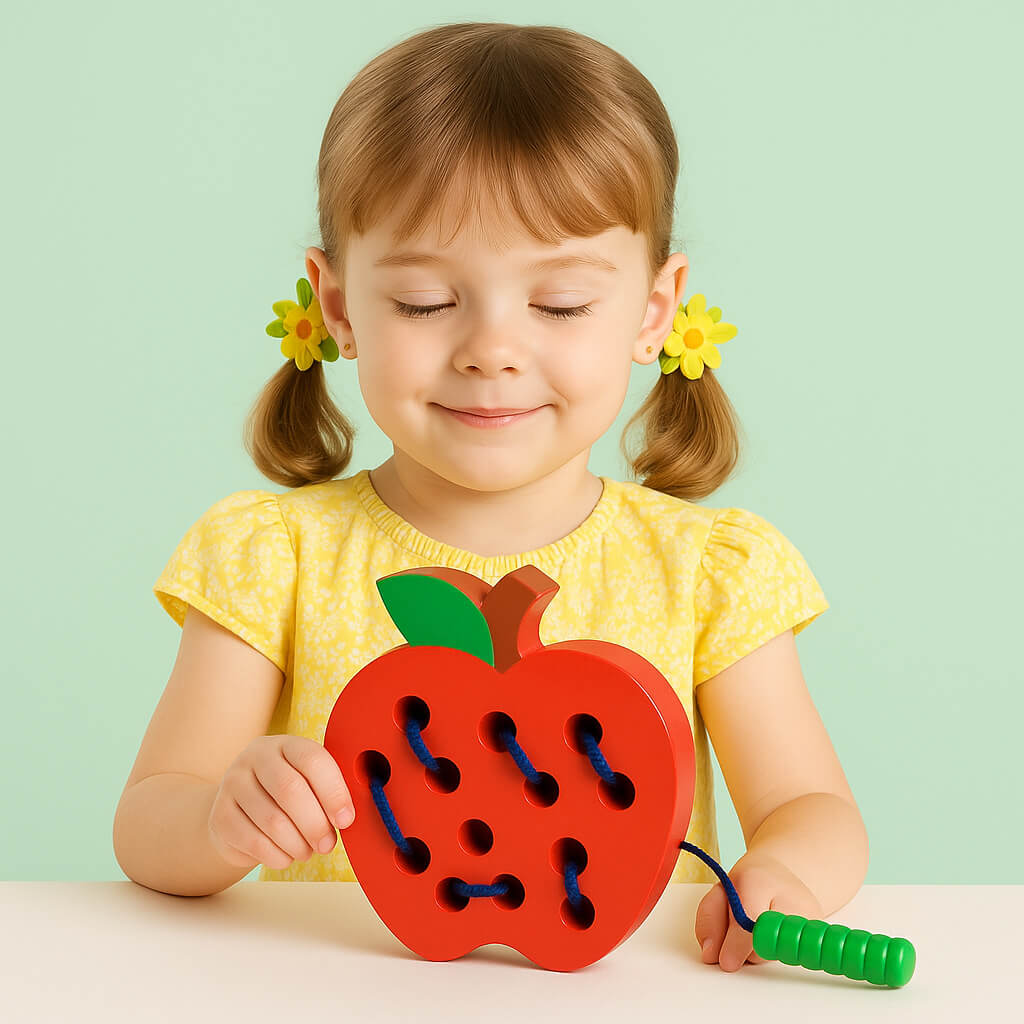 Lacing Caterpillars Eat Fruit Game