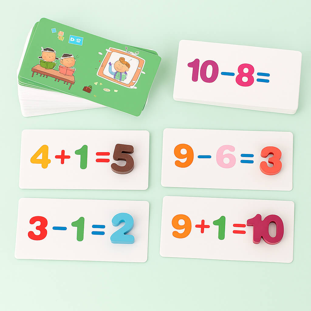 Wooden 1-10 Numbers Digital Operation Cards