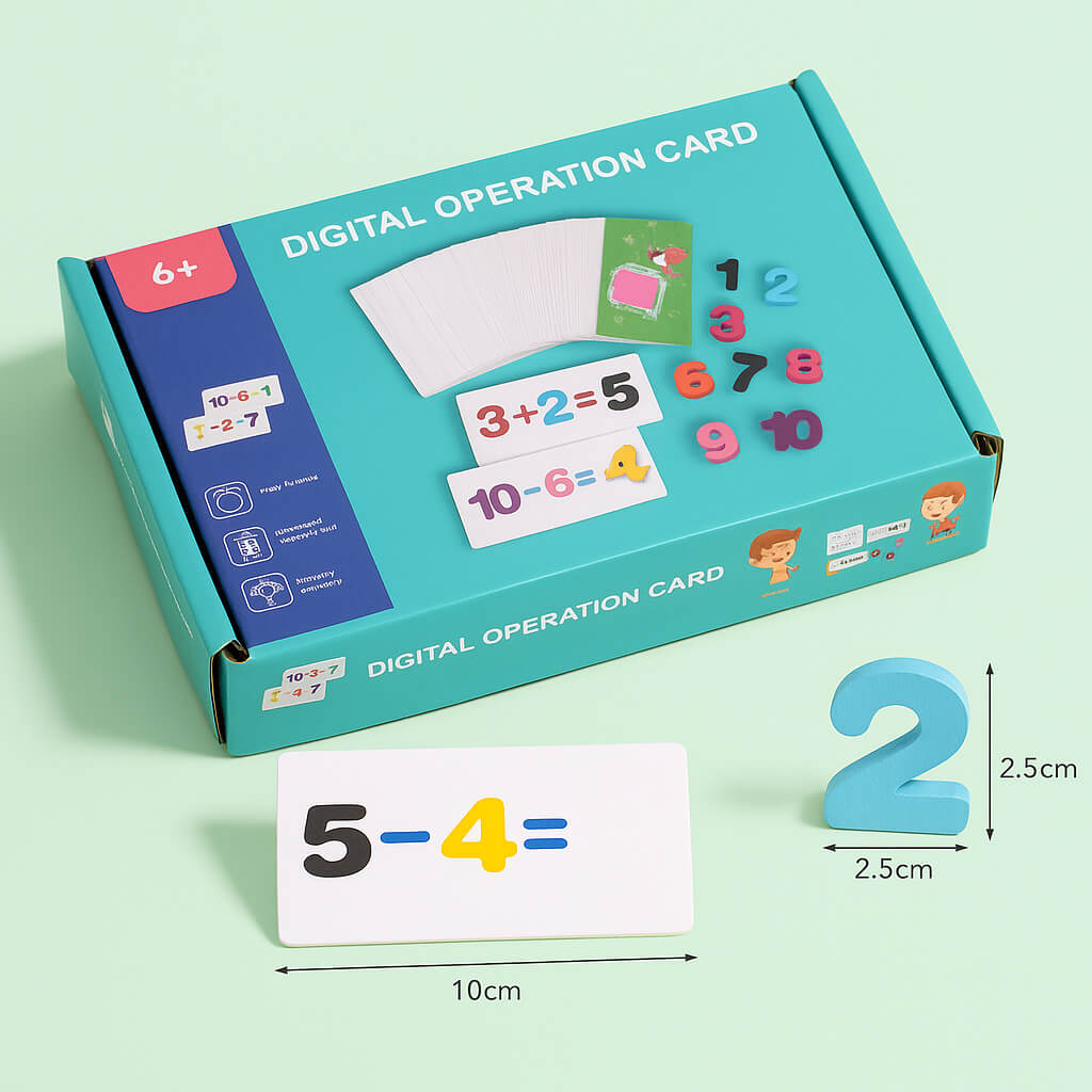 Wooden 1-10 Numbers Digital Operation Cards